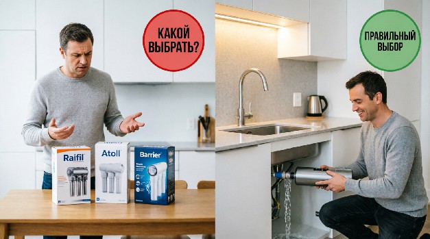 Сравнение фильтров для воды: Raifil vs Atoll vs Барьер — какой выбрать для квартиры в 2026 году